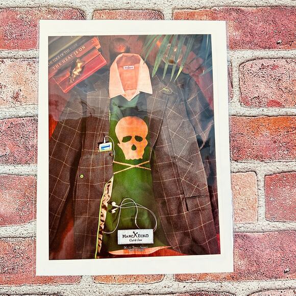 2005 Marc Ecko Skull Crossbones Sweater Ad Y2K Plaid Blazer Ephemera - Picture 5 of 7